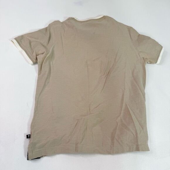 Ted Baker Bowker Shirt Mens 3 Medium Tan Crewneck New Classic Clean Pullover - Picture 6 of 9